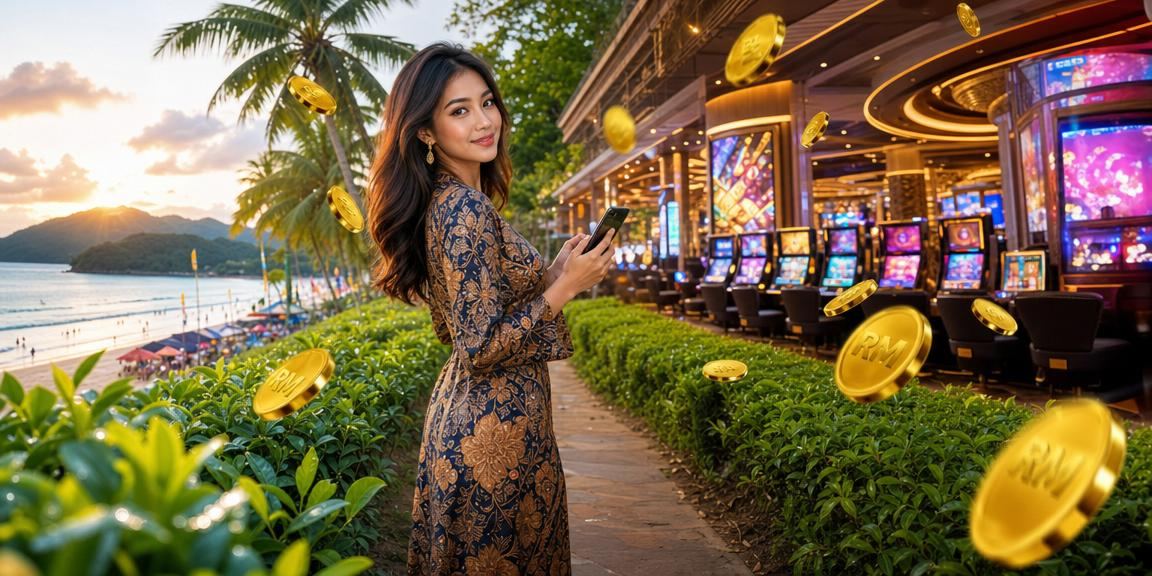 Aplikasi kasino 1660 dengan reka bentuk batik Malaysia menampilkan menu permainan Roulette